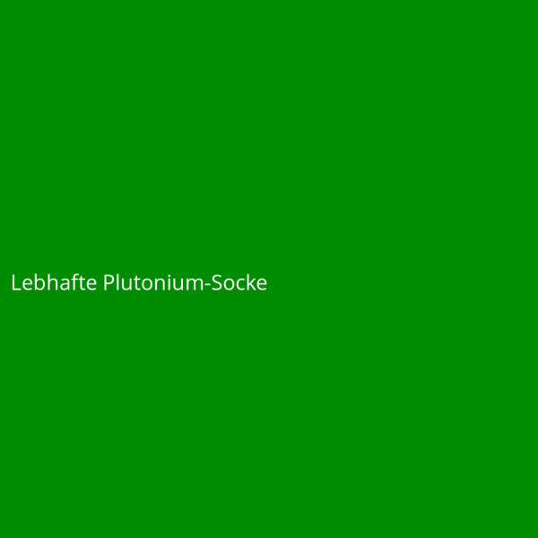 Lebhafte Plutonium-Socke