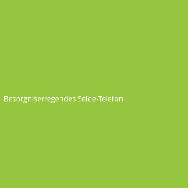Besorgniserregendes Seide-Telefon